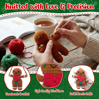 OASSIE Christmas Tree Crochet - Xmas Stocking Stuffers Gifts for Women Men | Christmas Tree Decorations, Christmas Crochet Gifts for Friends/Family/Coworkers, Emotional Support Message, Handmade