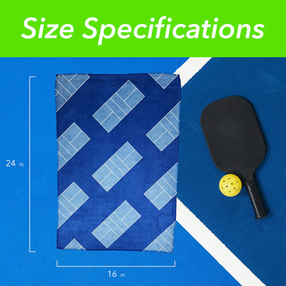 Pickleball Towel – Microfiber Sports Towel with Pickleball Pattern – Quick-Dry Sweat Towel for Pickleball Players, Accessories & Gifts (Teal Pickleball Paddles)