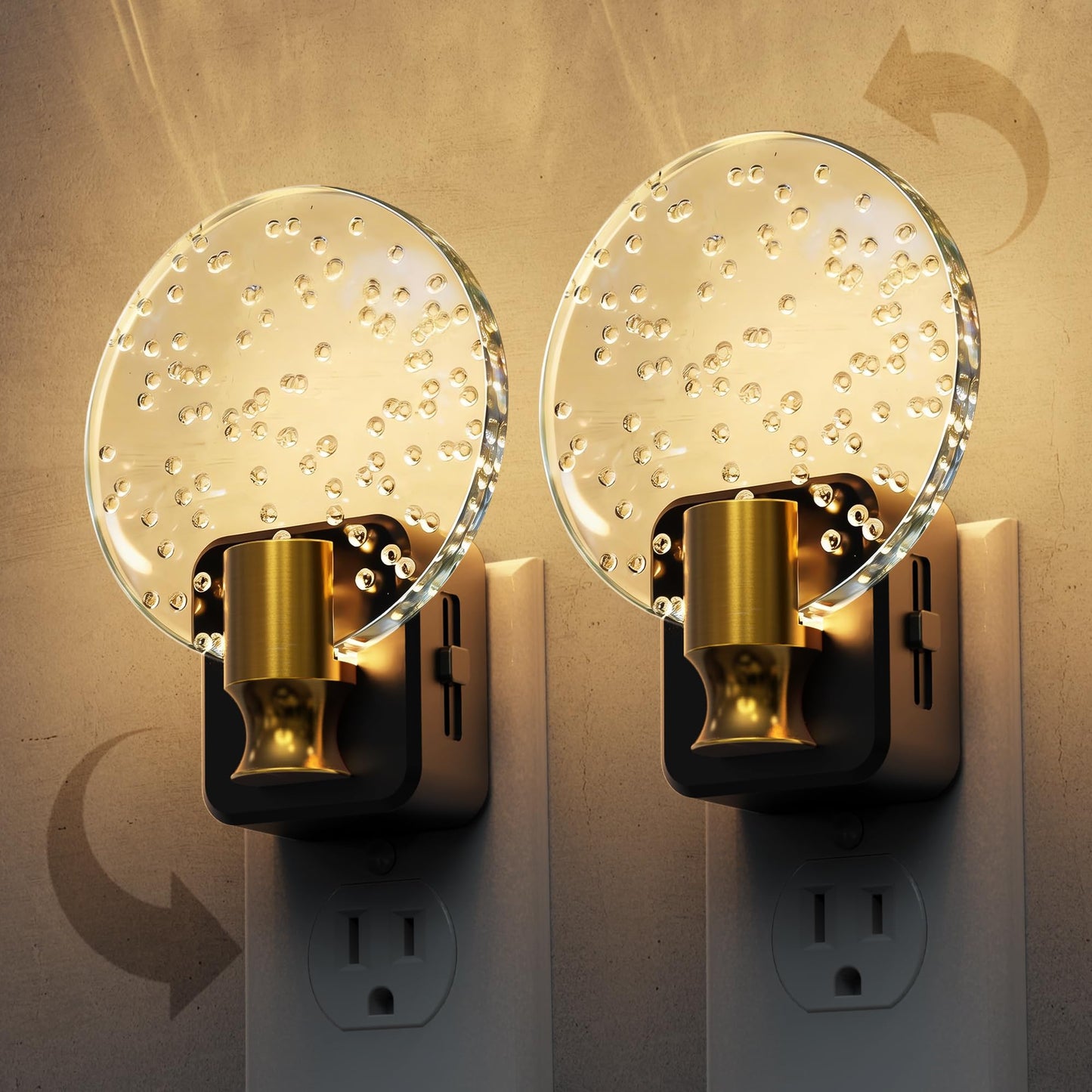 L LOHAS LED Night Light, Modern Night Lights Plug into Wall | 2 Pack