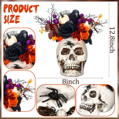Daifunli Halloween Table Centerpieces Decorations Witch Boot and Pumpkin Artificial Flowers Halloween Tabletop Decorations for Home Kitchen Indoor Haunted Party Decoration 12x17 Inch