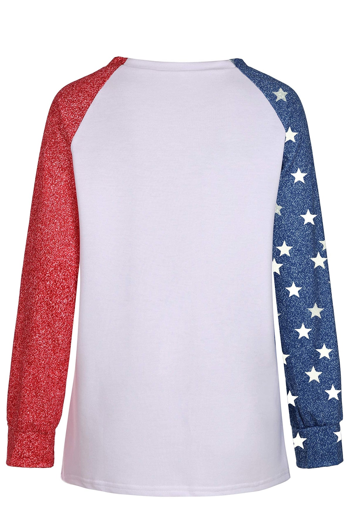 Womens Long Sleeve Baseball Mom American Flag Star Sweatshirt