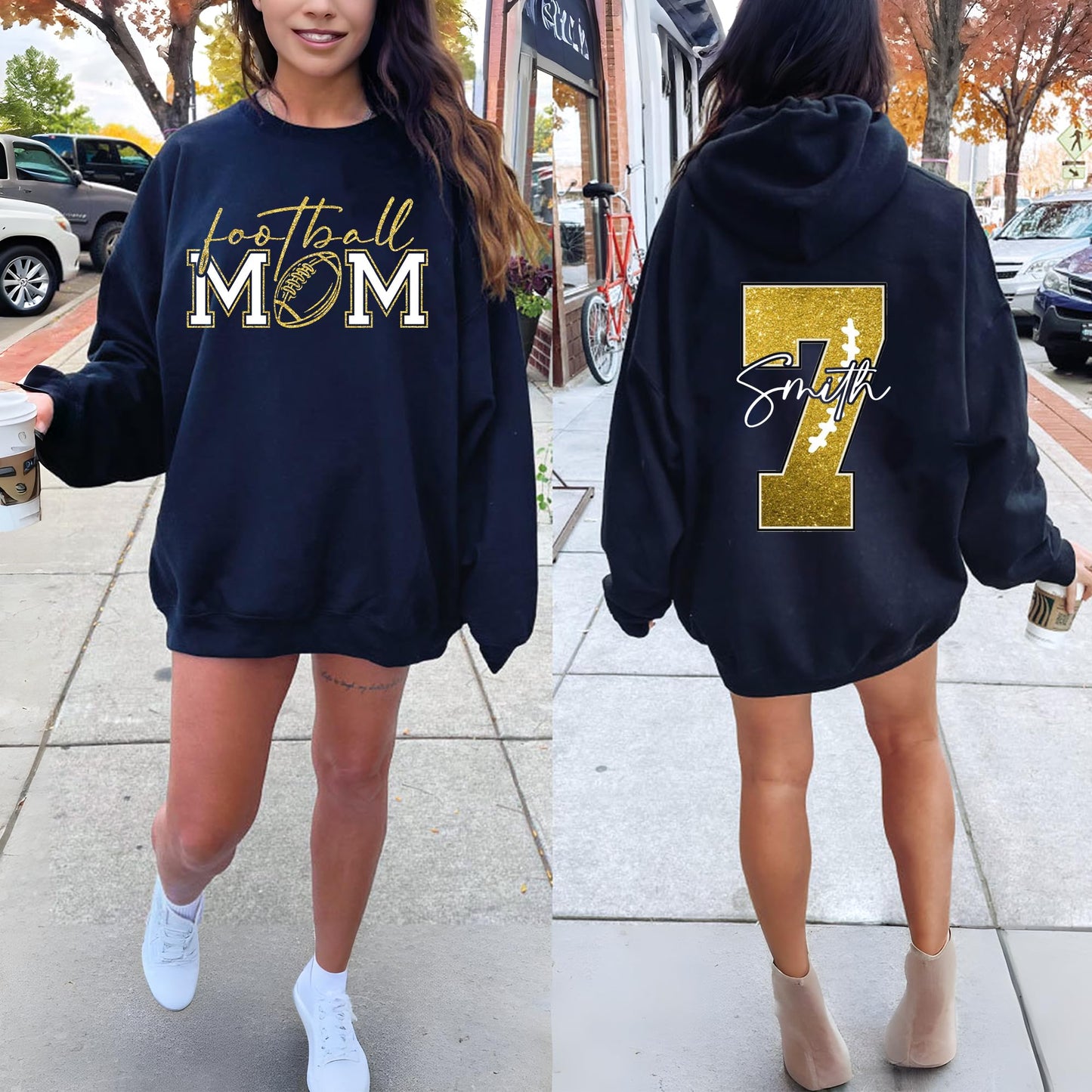 Personalized Football Mom Shirt with Kids Names and Jersey Number, Custom Football Mama Shirt, Women Sport Shirts