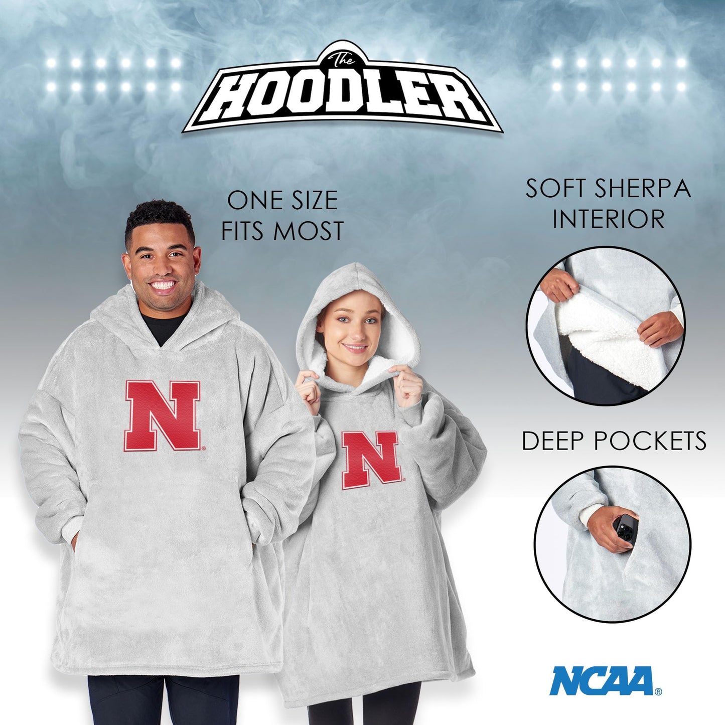 Northwest NCAA unisex-adult Hoodler Oversized Sherpa Pullover