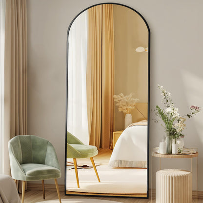 DUMOS 59"x16" Arched Full Length Mirror with Stand