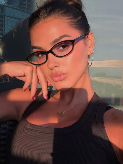 GUVIVI Retro Oval Sunglasses for Women