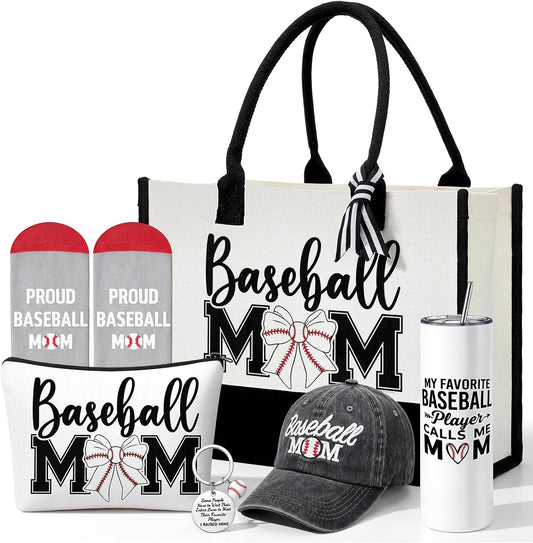 Patelai 6 Pcs Baseball Mom Gift Set Sport Day Outfits Accessories for Women