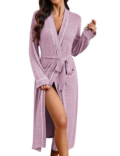Ekouaer Womens Robe Long Lightweight Bathrobe