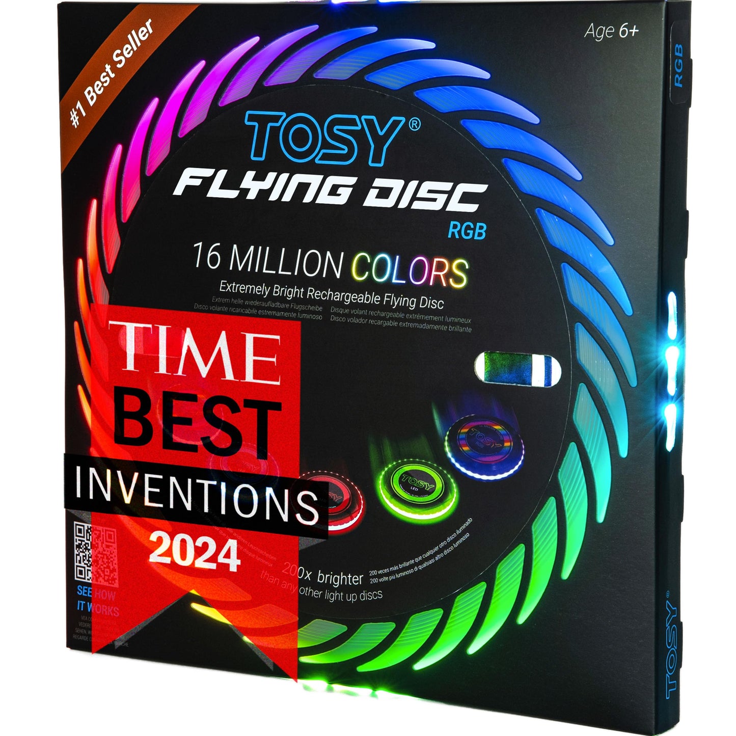 TOSY Flying Disc - 16 Million Colors RGB or 36 LEDs