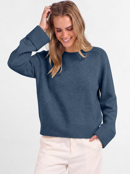 ANRABESS Sweaters for Women Cropped Fall Lightweight Pullover