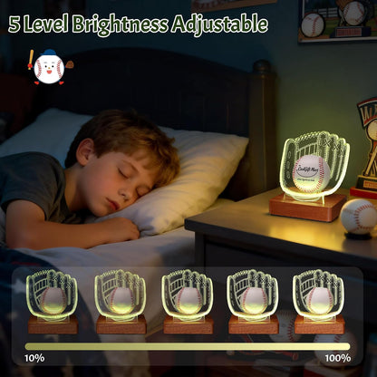 CoolGift Mart Light Up Baseball Glove Display Stand