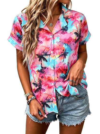 UNIQUEONE Womens Hawaiian Shirt