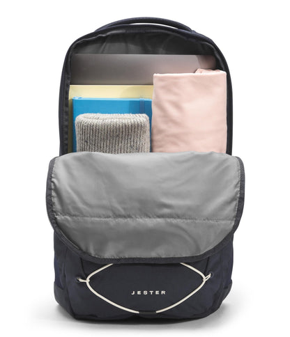 The North Face Jester Everyday Laptop Backpack - Commuter Daypack, Water Repellent, Laptop Sleeve, Lunar Blue/Fizz Lime, One Size