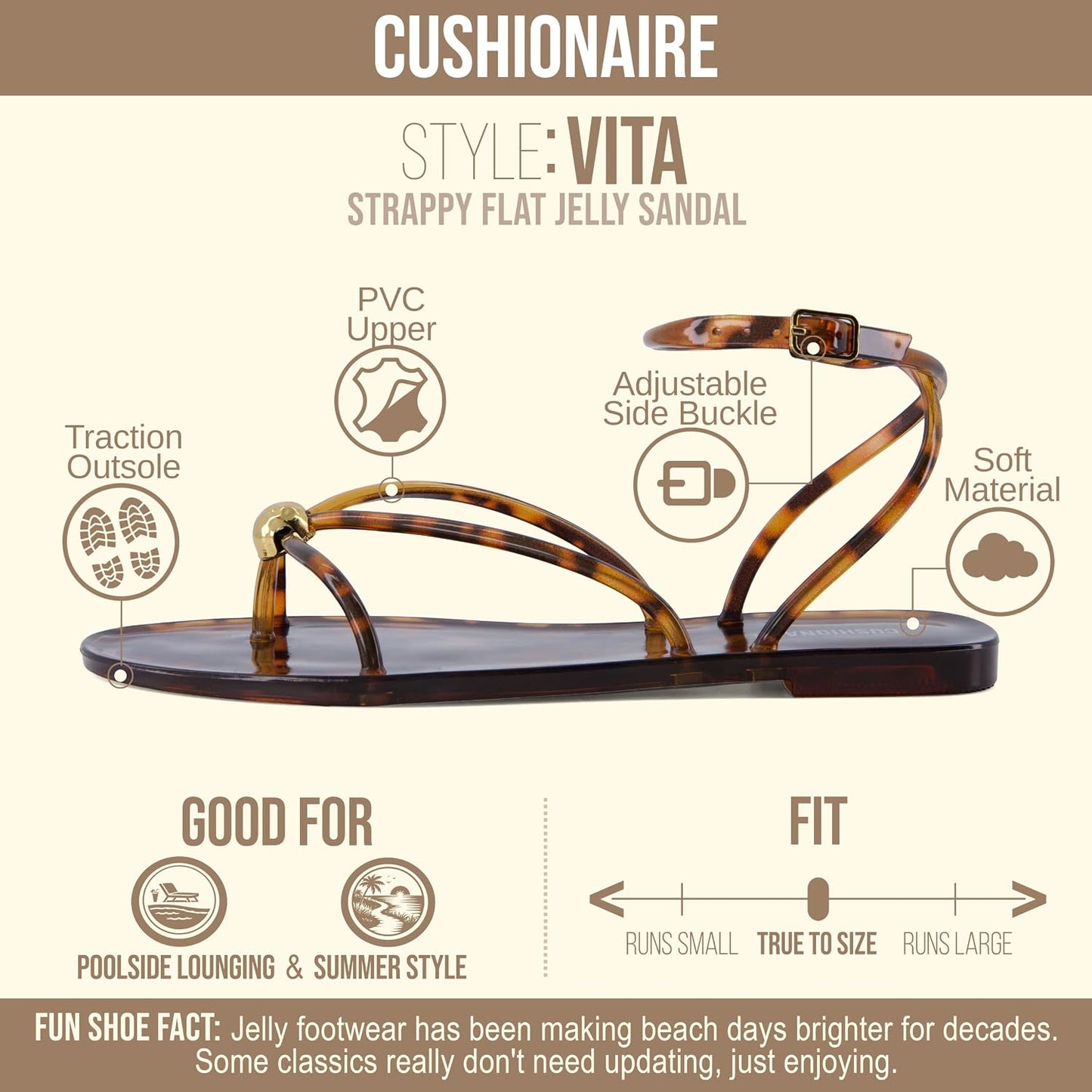 CUSHIONAIRE Vita Jelly Sandals