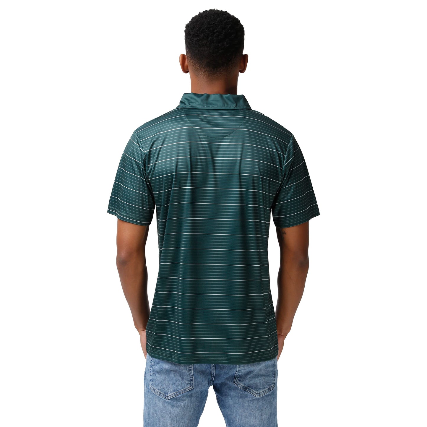 FOCO NCAA Mens NCAA College Team Logo Striped Polyester Polo Short Sleeve Shirt