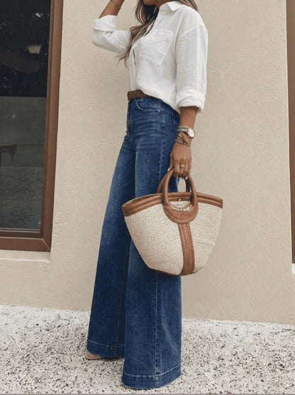 Women's High Waisted Wide Leg Jeans