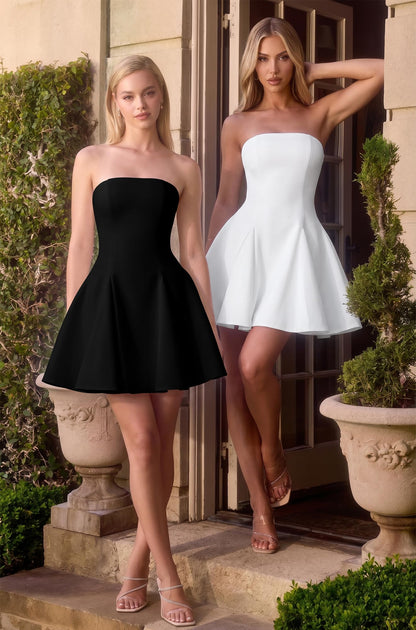 DAAWENXI Women's Strapless Mini Dress