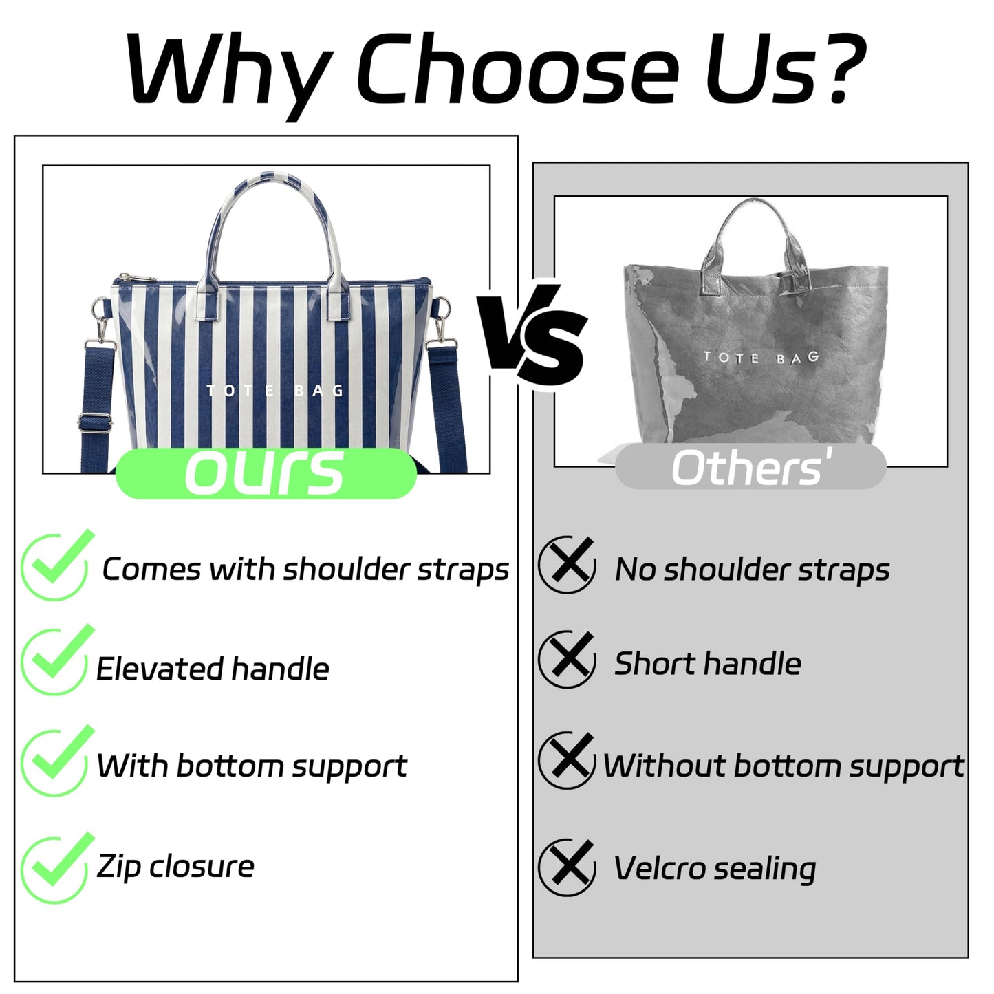GISMTR Large PVC Tote Bag