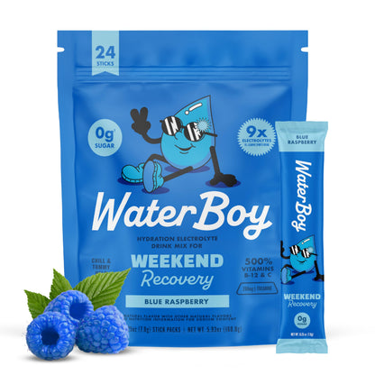 Waterboy - Weekend Recovery, Variety Pack, Sugar Free Electrolytes Powder Drink Mix - 24ct Hydration Packets