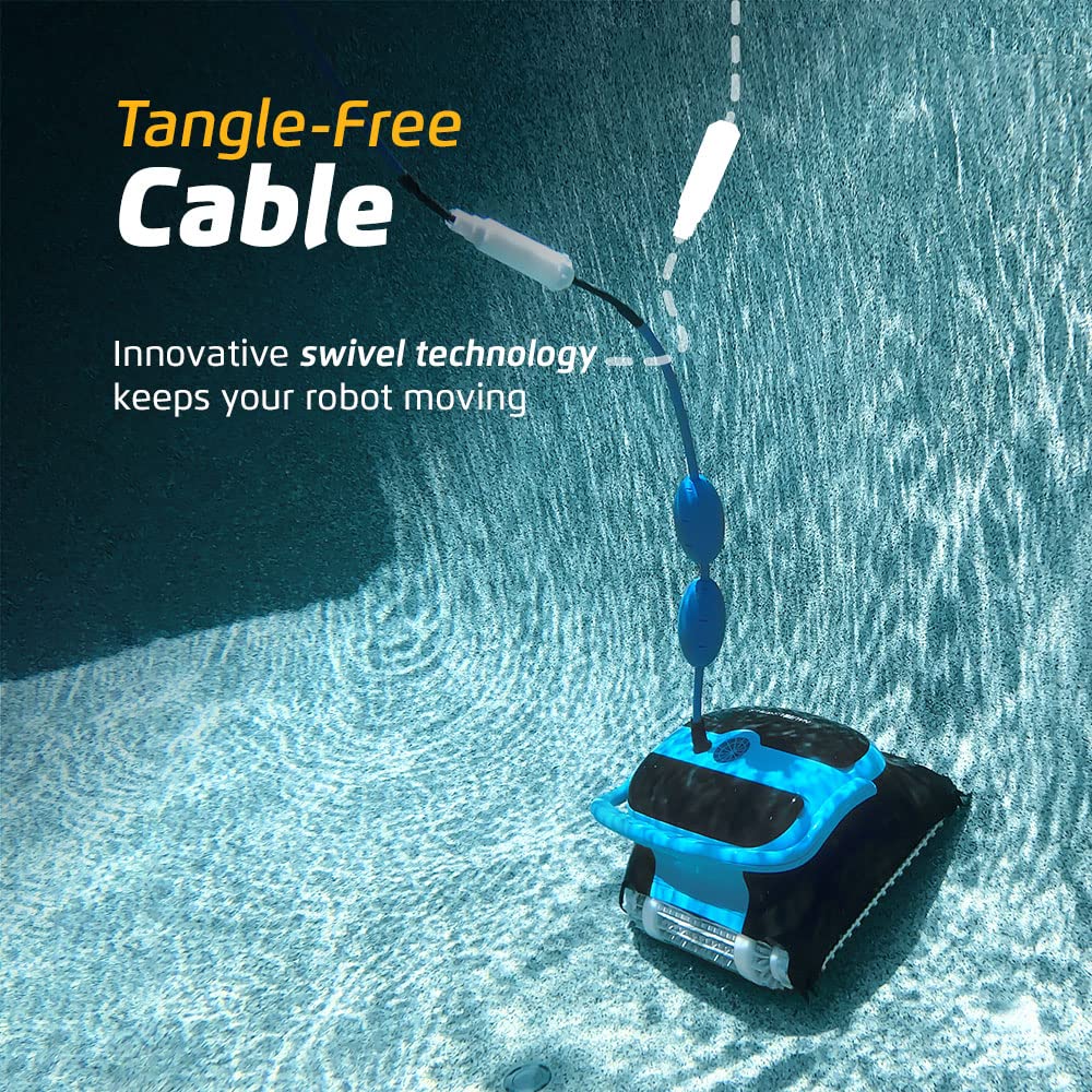 Dolphin Nautilus CC Automatic Robotic Pool Vacuum Cleaner, Wall Climbing Scrubber Brush, Top Load Filter Access, Ideal for Above/In-Ground Pools up to 33 FT in Length
