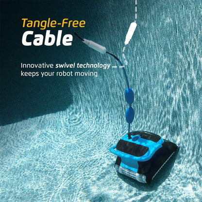 Dolphin Nautilus CC Automatic Robotic Pool Vacuum Cleaner, Wall Climbing Scrubber Brush, Top Load Filter Access, Ideal for Above/In-Ground Pools up to 33 FT in Length