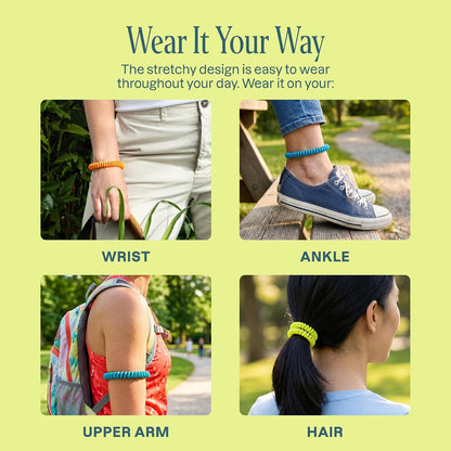 Cliganic Mosquito Repellent Bracelets for Kids & Adults, Natural, 20 Pack