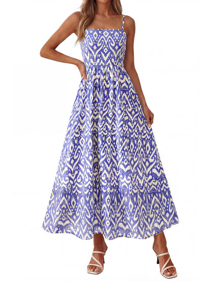 PRETTYGARDEN Women’s Boho Floral Striped Summer Maxi Dress