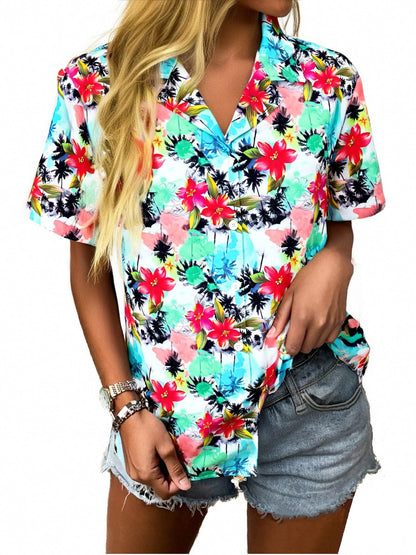 UNIQUEONE Womens Hawaiian Shirt