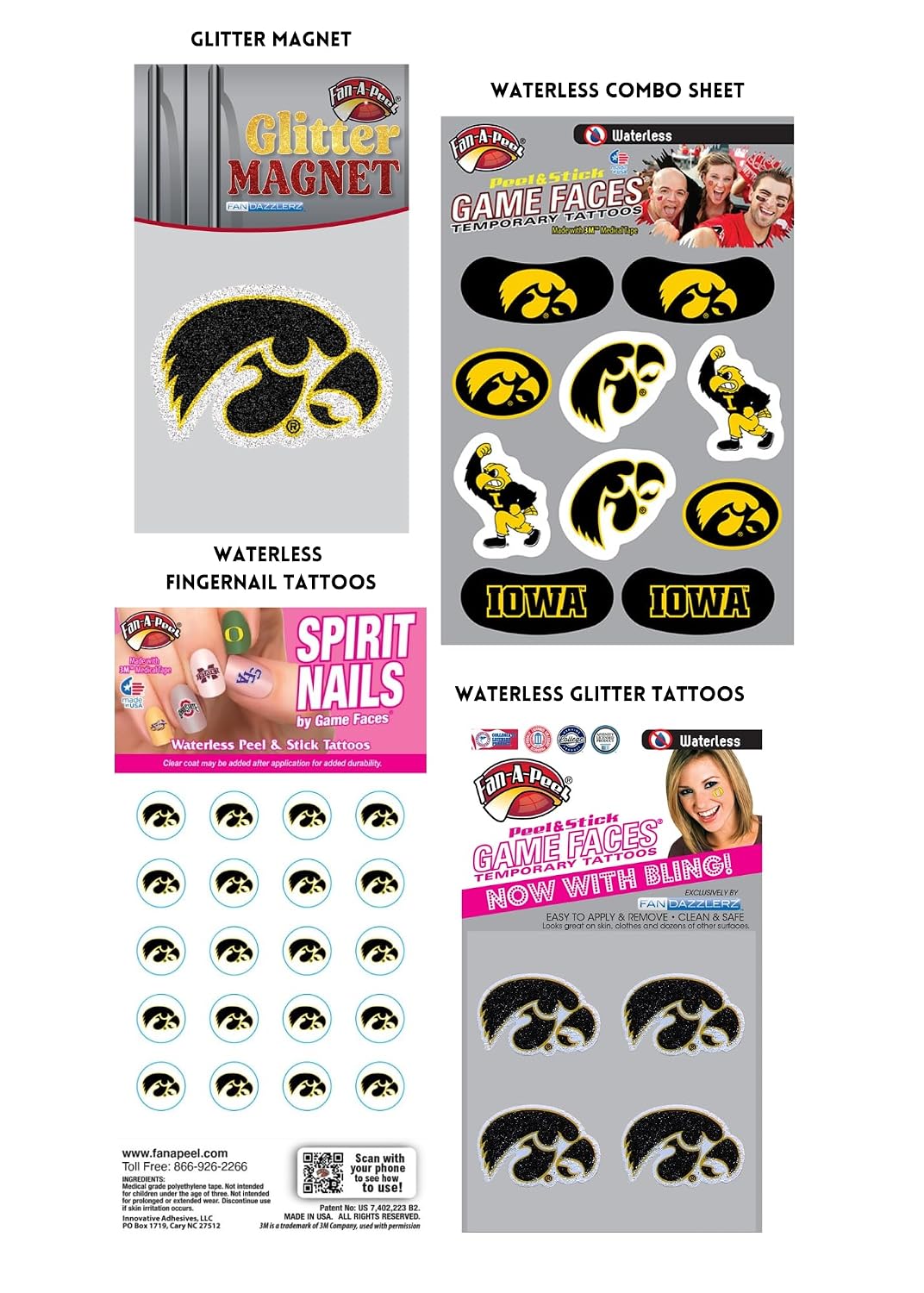 Alabama Waterless Temporary Tattoos - Hypoallergenic Peel and Stick Waterproof Temporary Tattoos - Officially Licensed