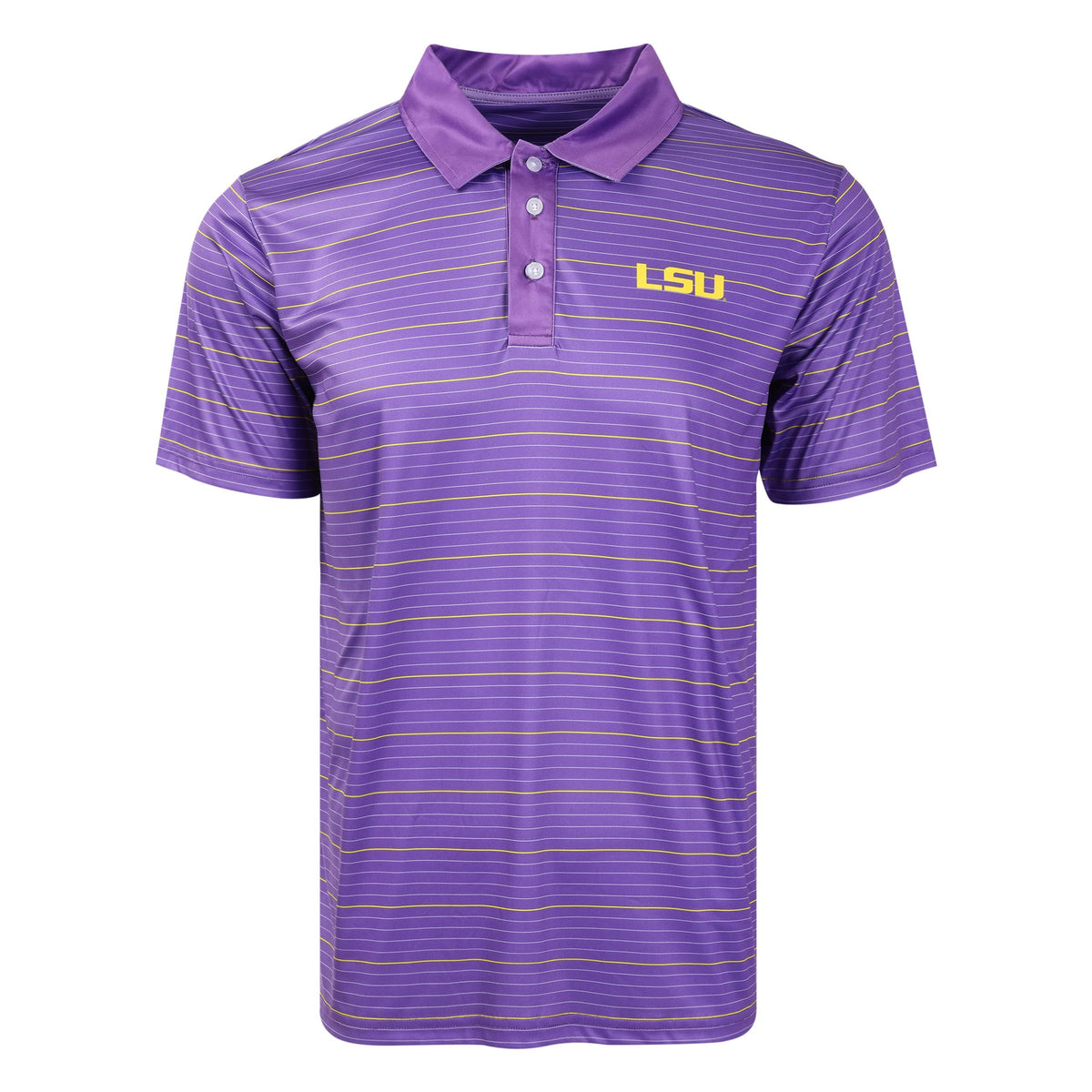 FOCO NCAA Mens NCAA College Team Logo Striped Polyester Polo Short Sleeve Shirt