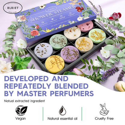 Blriet Shower Steamers Aromatherapy Relief Gifts for Women Teen Girls 8 ct