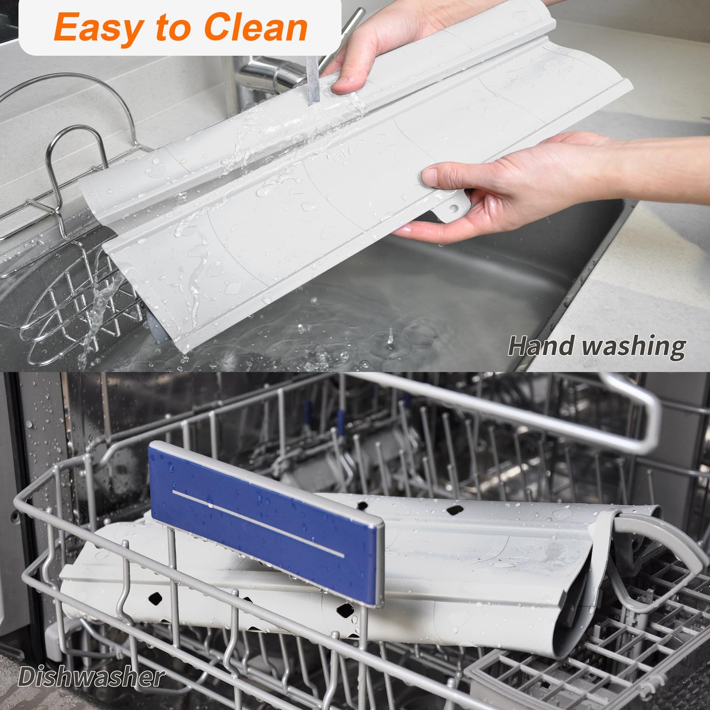 Mofason Bathroom Sink Top Cover Space Saver,Silicone Makeup Organizer Mat for Over Countertop,Small Bathroom Must Haves Accessories Rv Camper Travel Foldable Gadgets-Grey