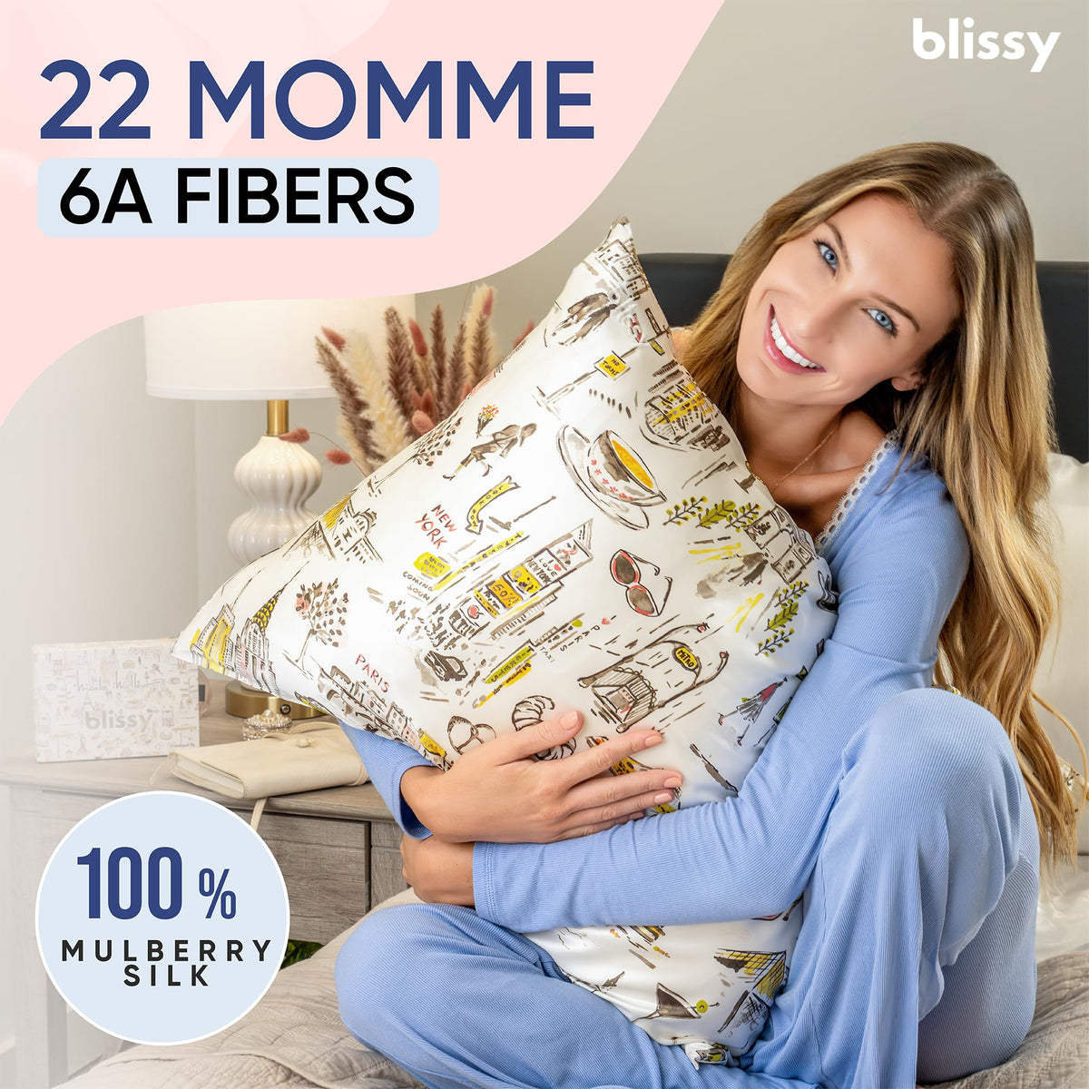 Blissy Silk Pillowcase - 100% Pure Mulberry Silk