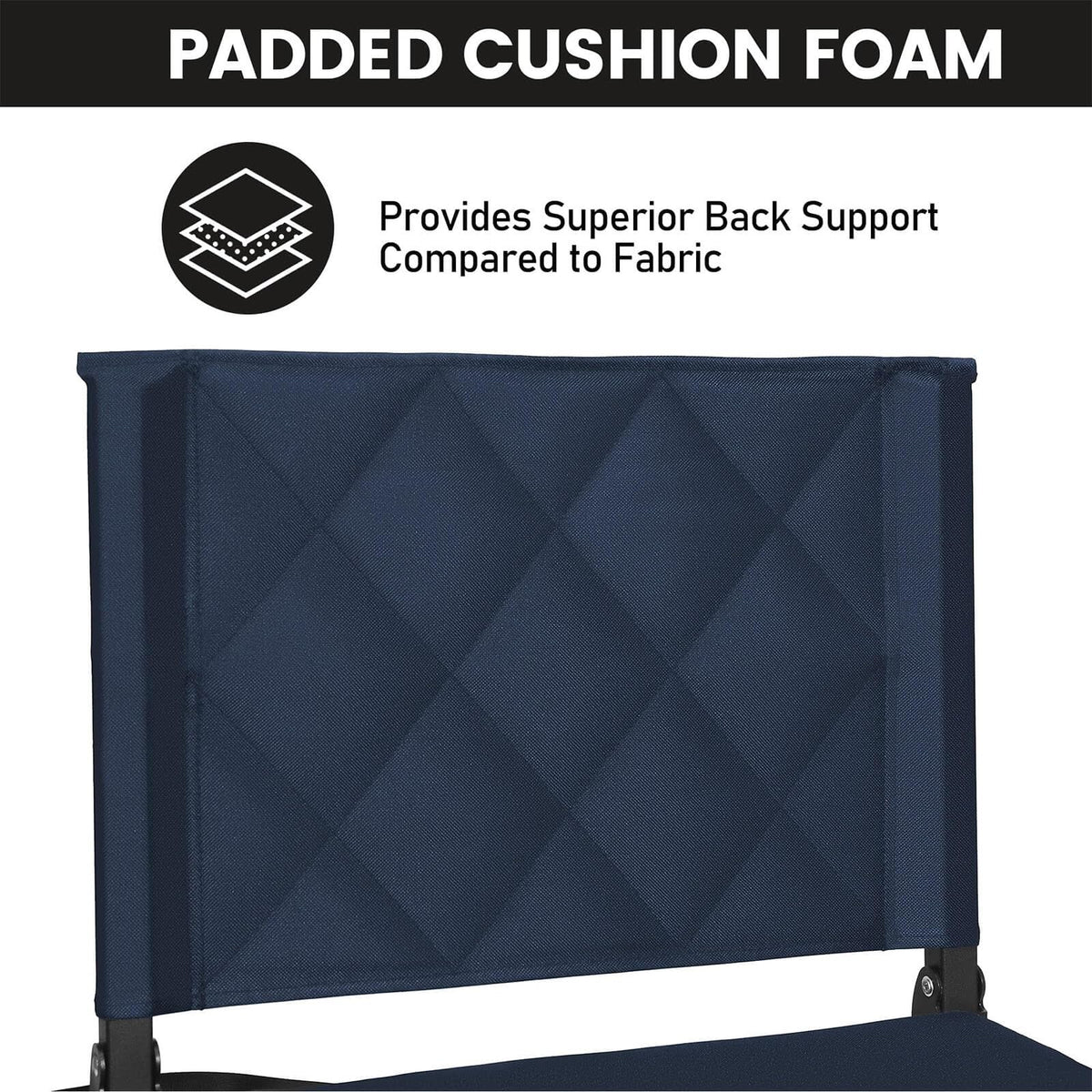 Sheenive Stadium Seats with Back Support, Padded Bleacher Seat Cushion