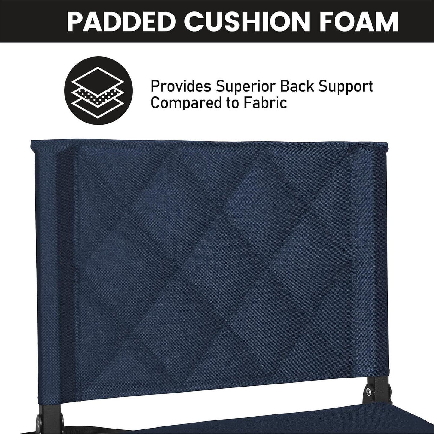 Sheenive Stadium Seats with Back Support, Padded Bleacher Seat Cushion