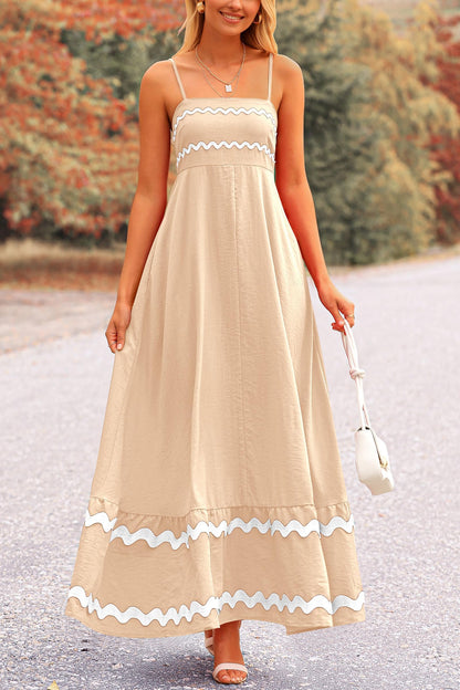 PRETTYGARDEN Women's Summer Spaghetti Strap Boho Maxi Dress