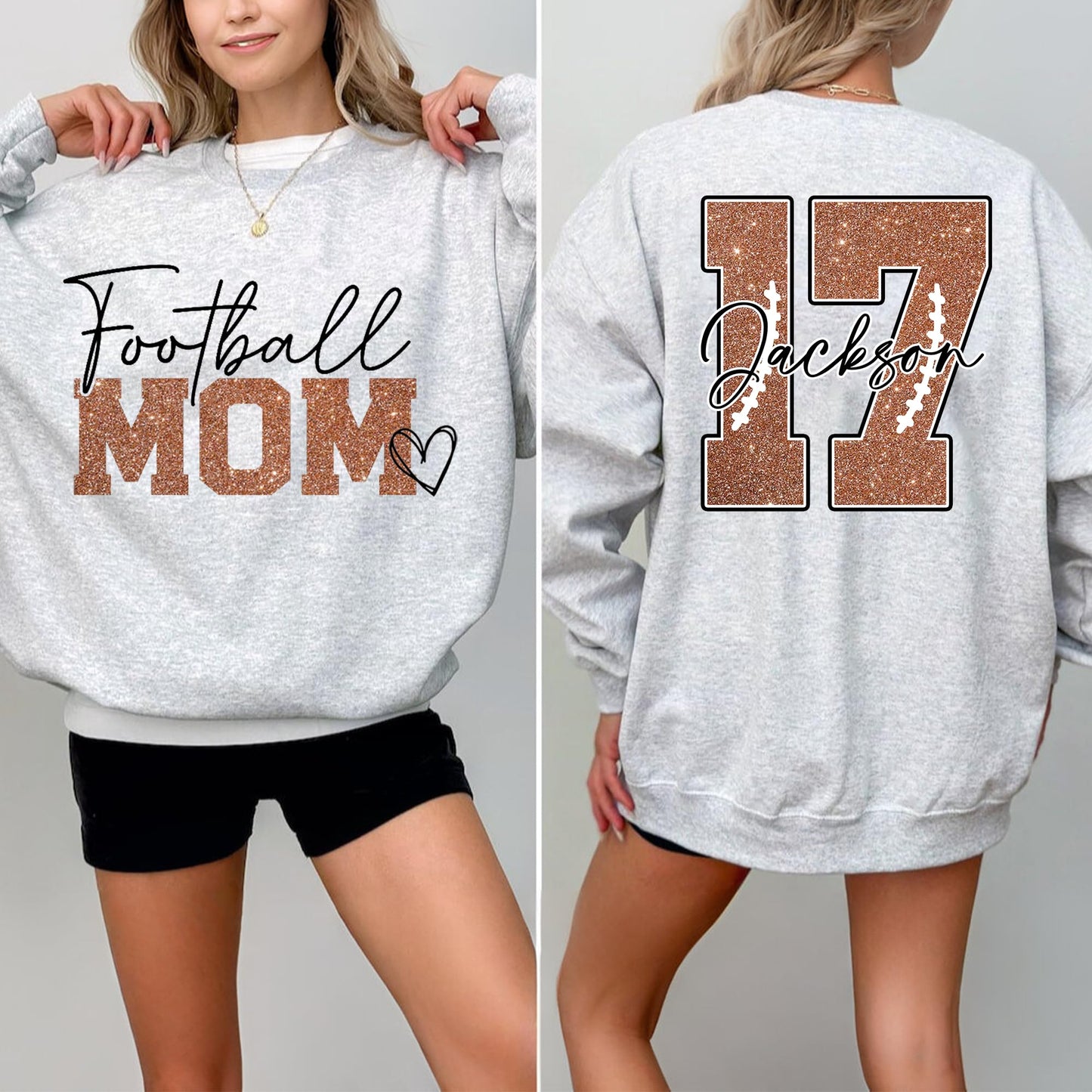 Personalized Football Mom Shirt with Kids Names and Jersey Number, Custom Football Mama Shirt, Women Sport Shirts