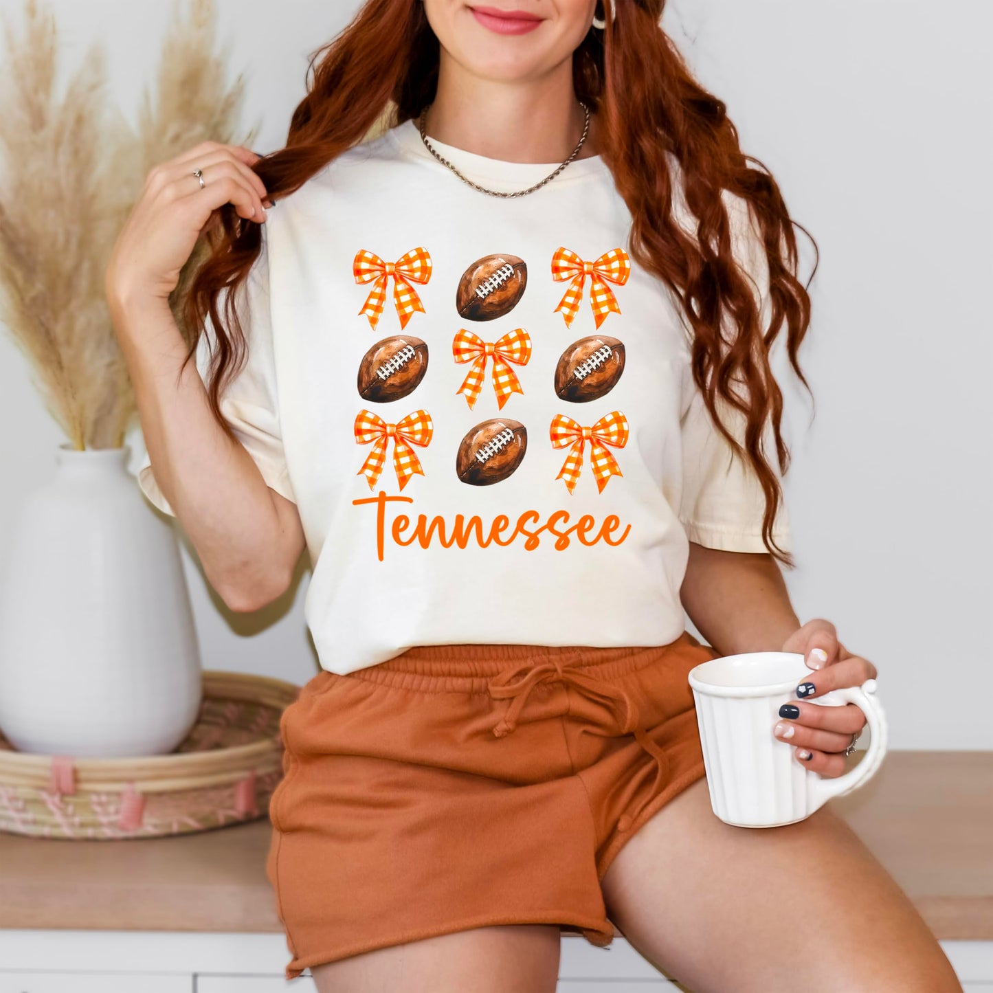 Tennessee Football Shirt for Women and Teens Game Day Fall Football Oversized Tee