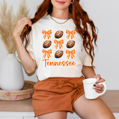 Tennessee Football Shirt for Women and Teens Game Day Fall Football Oversized Tee