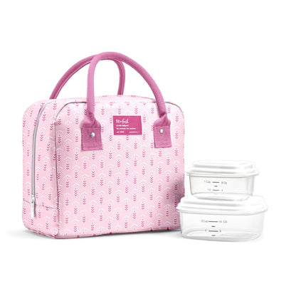 Fit & Fresh Bloomington Lunch Bag for Women - Insulated Large Lunch Box for Work with Containers, Leak-Resistant, Stain-Resistant, Zipper Closure, Cheetah