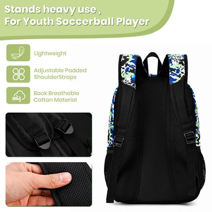 Hsmihair Soccer Bag,Youth Soccer Backpack with Ball and Cleat Compartment
