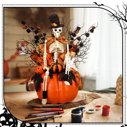 Daifunli Halloween Table Centerpieces Decorations Witch Boot and Pumpkin Artificial Flowers Halloween Tabletop Decorations for Home Kitchen Indoor Haunted Party Decoration 12x17 Inch