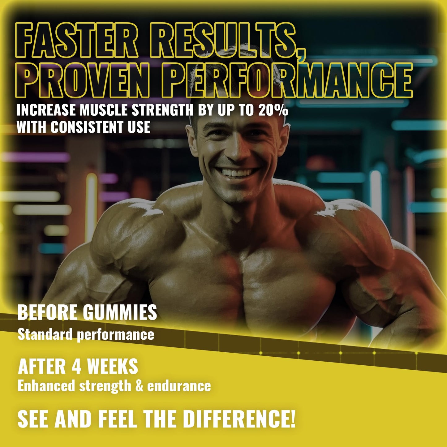 Creatine Monohydrate Gummies, NSF Certified Creatine Gummy, 5g Dose for Men & Women to Support Muscle, Strength, Recovery, Cognitive Health & Memory, Pineapple Flavor, 135 Gummies
