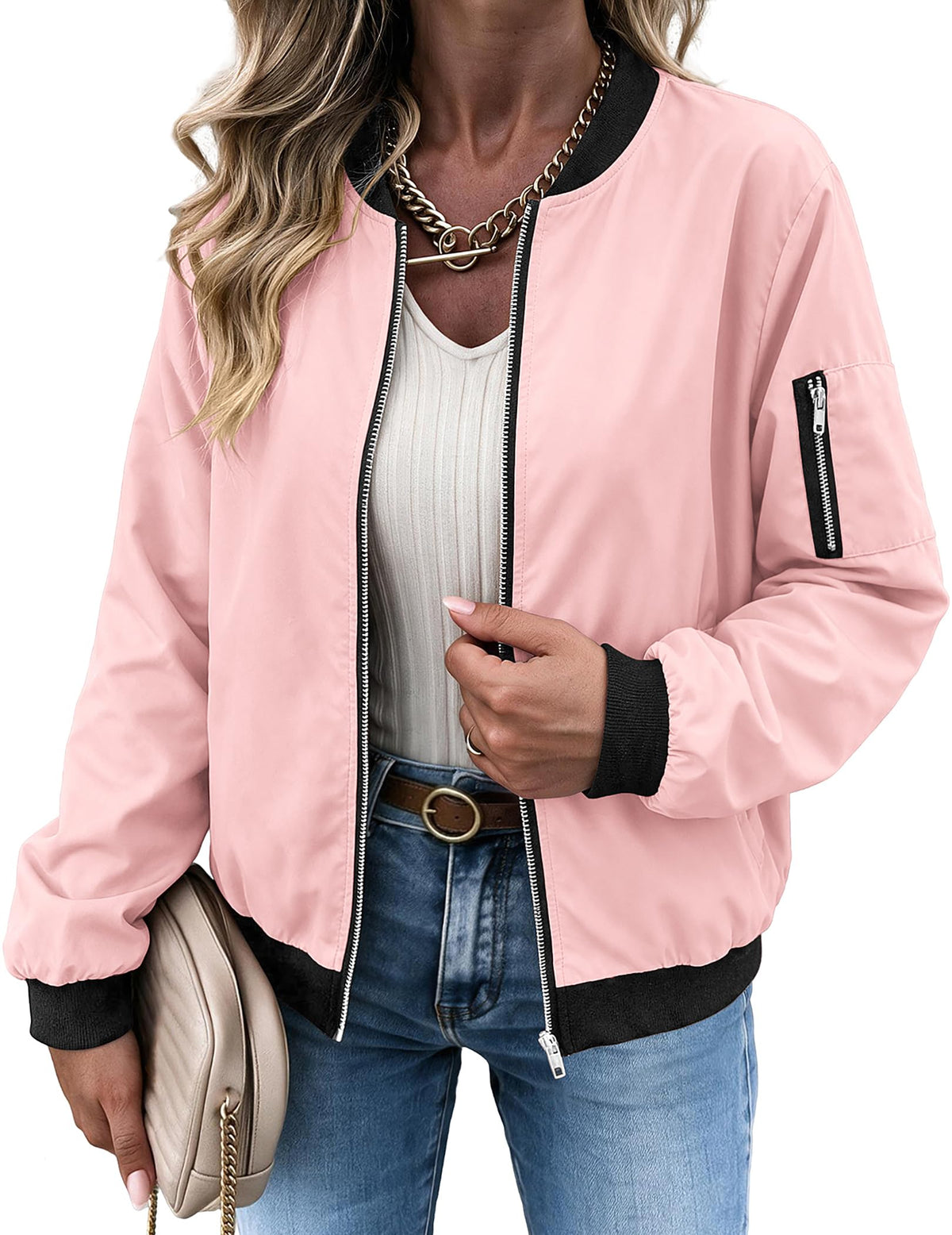 Zeagoo Women Bomber Jacket