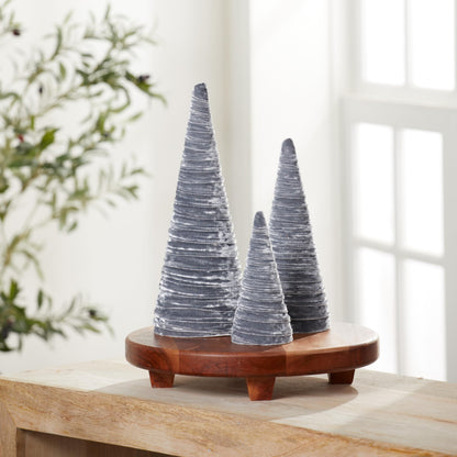 Your Heart's Content Red Velvet Trees Set of 3, Winter Wedding Centerpiece, Valentine Tabletop Tree Decor, Cozy Handmade Romantic Home Decor, Bookshelf Accent, Gift for (Red)