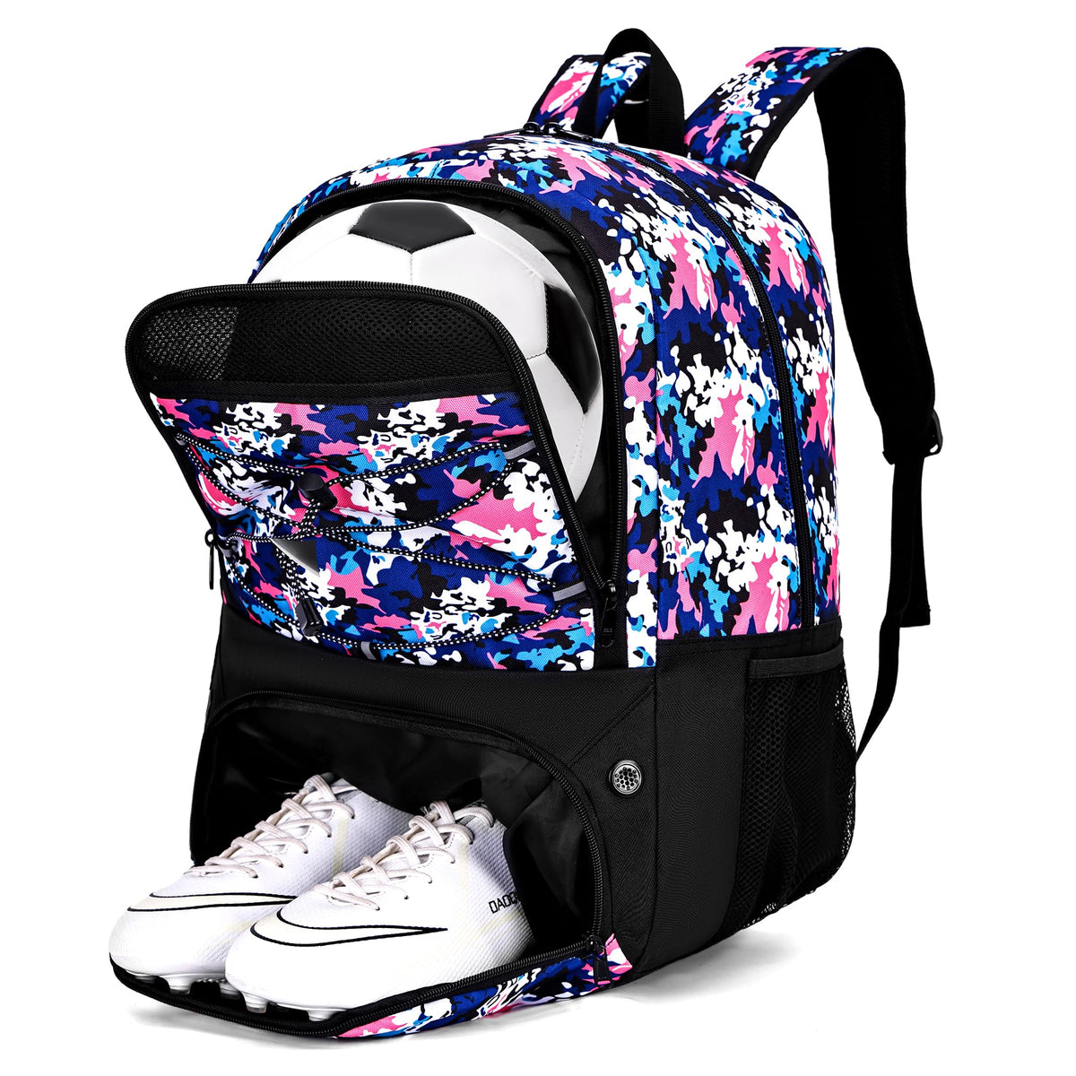 Hsmihair Soccer Bag,Youth Soccer Backpack with Ball and Cleat Compartment