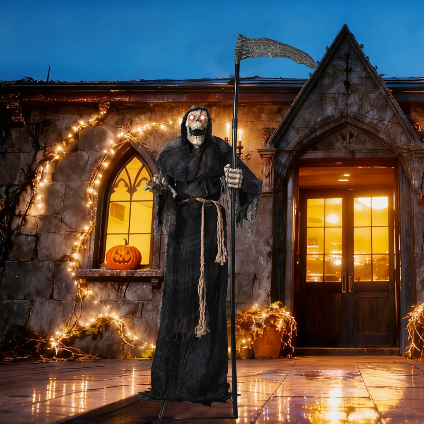 AW 9Ft Animatronics Flying Witch Hovering Broom Animated AC 100V-240V Halloween Outdoor Decoration Motion Activated 2026