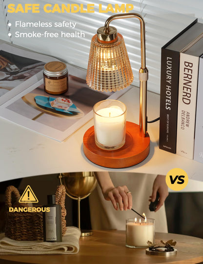 GODONLIF Candle Warmer Lamp with Cycle Timer, Birthday Gifts for Women Mom Her, House Warming Gifts New Home Room Decor, Wax Melt Warmer for Jar Candles with 2 Bulbs