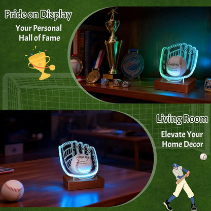CoolGift Mart Light Up Baseball Glove Display Stand