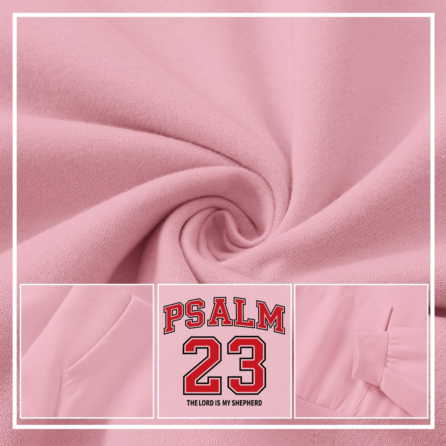 Christian Hoodies for Women Psalm 23 Sweatshirt