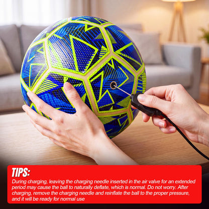 Rechargeable Light Up Soccer Ball Size 5 Tri-Color Glow in Dark